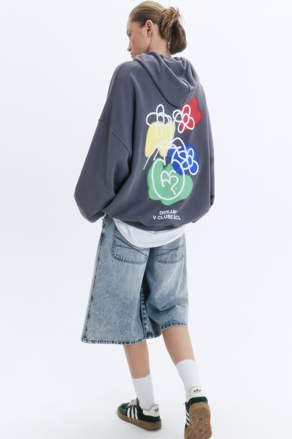 Худи унисекс с принтом и надписями - цвет серый - 11