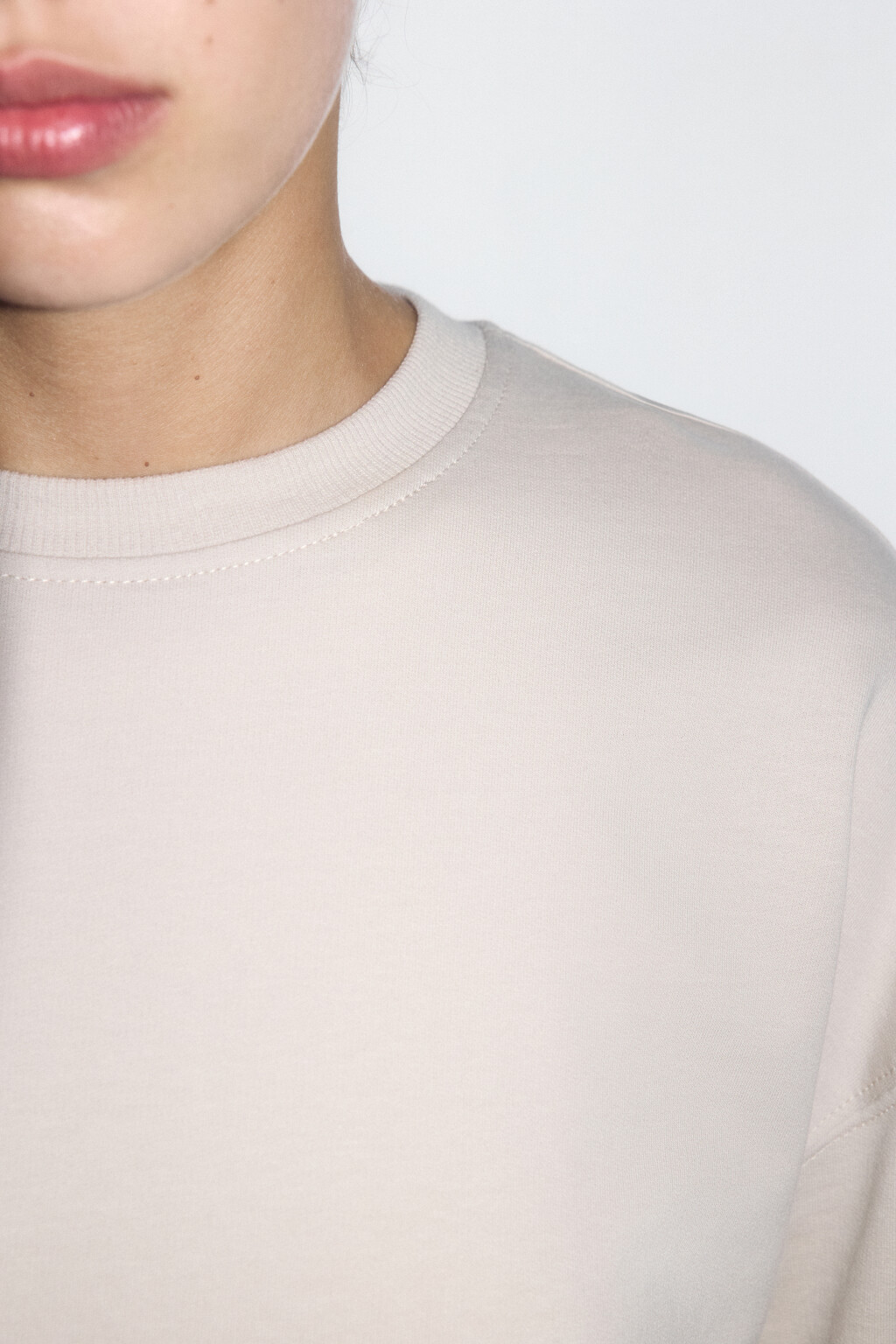 Свитшот базовый из хлопкового футера - цвет серый - 6