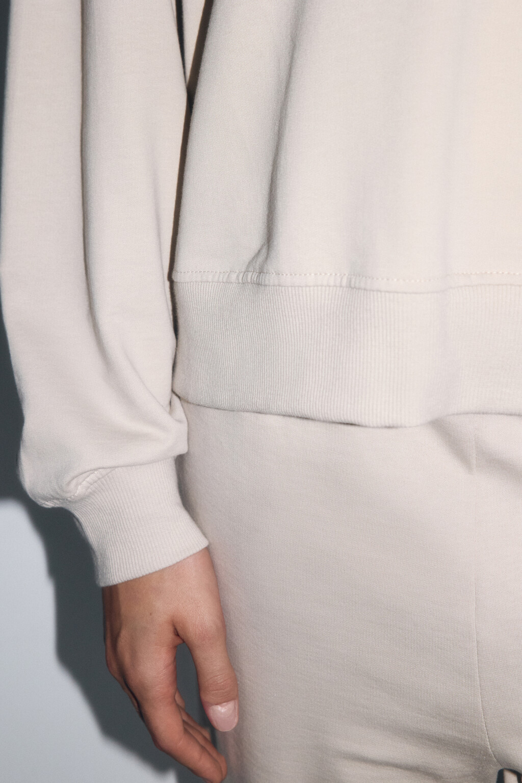 Свитшот базовый из хлопкового футера - цвет серый - 7