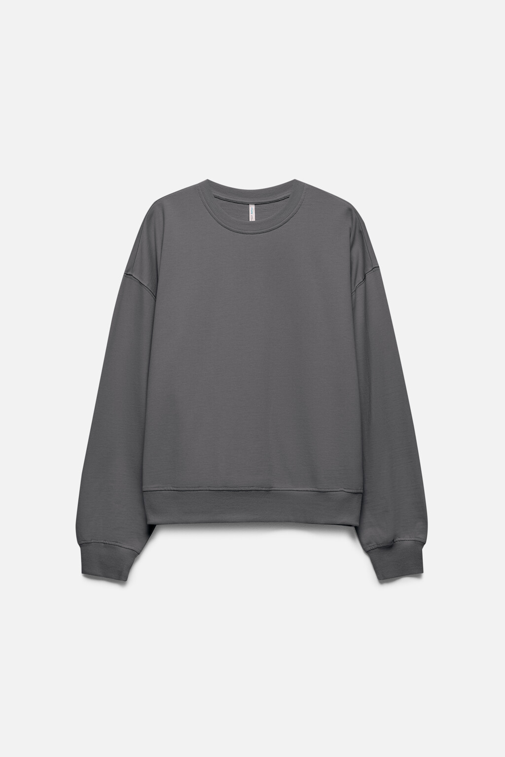 Свитшот базовый из хлопкового футера - цвет серый - 8