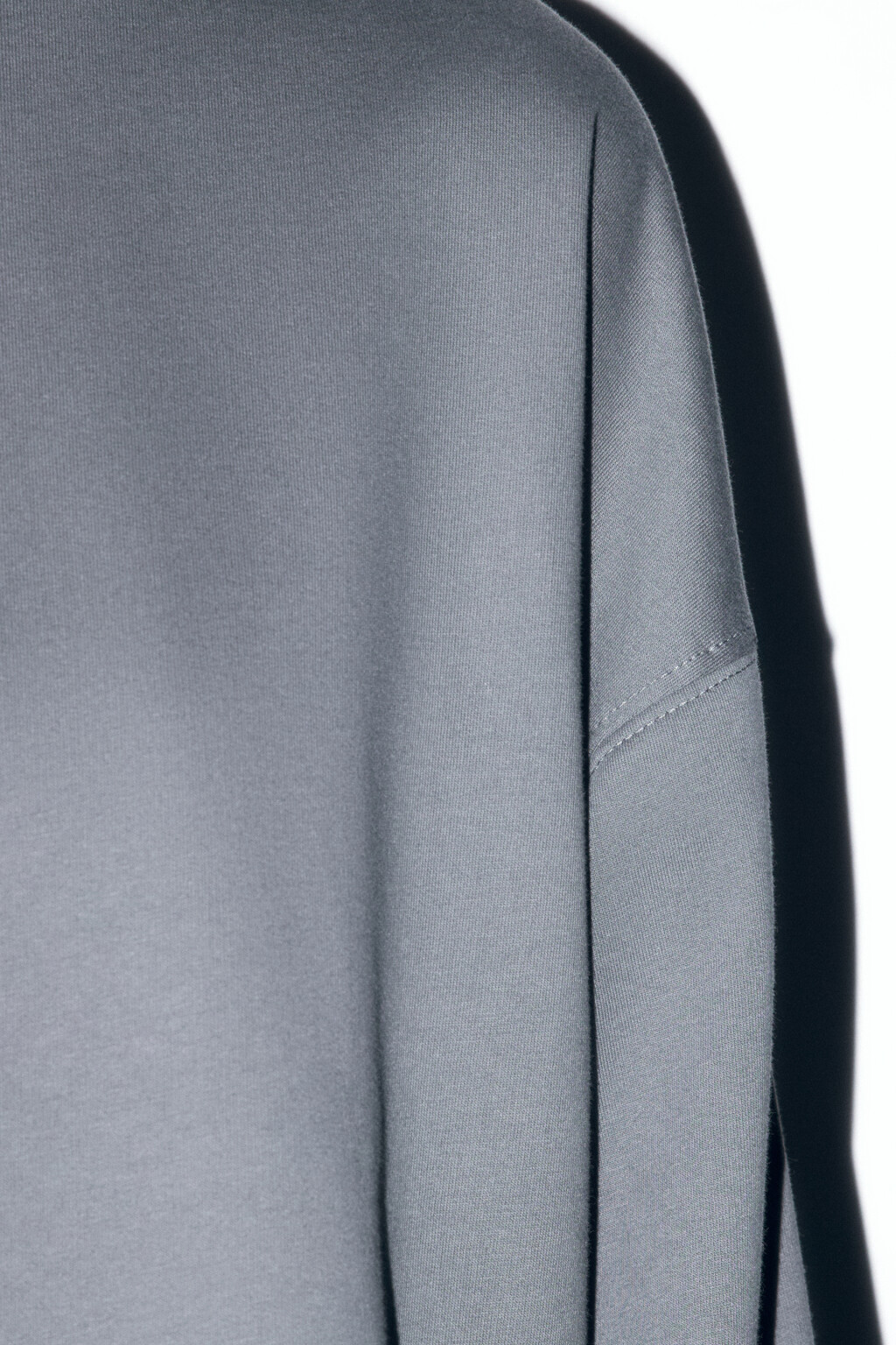 Свитшот базовый из хлопкового футера - цвет серый - 6