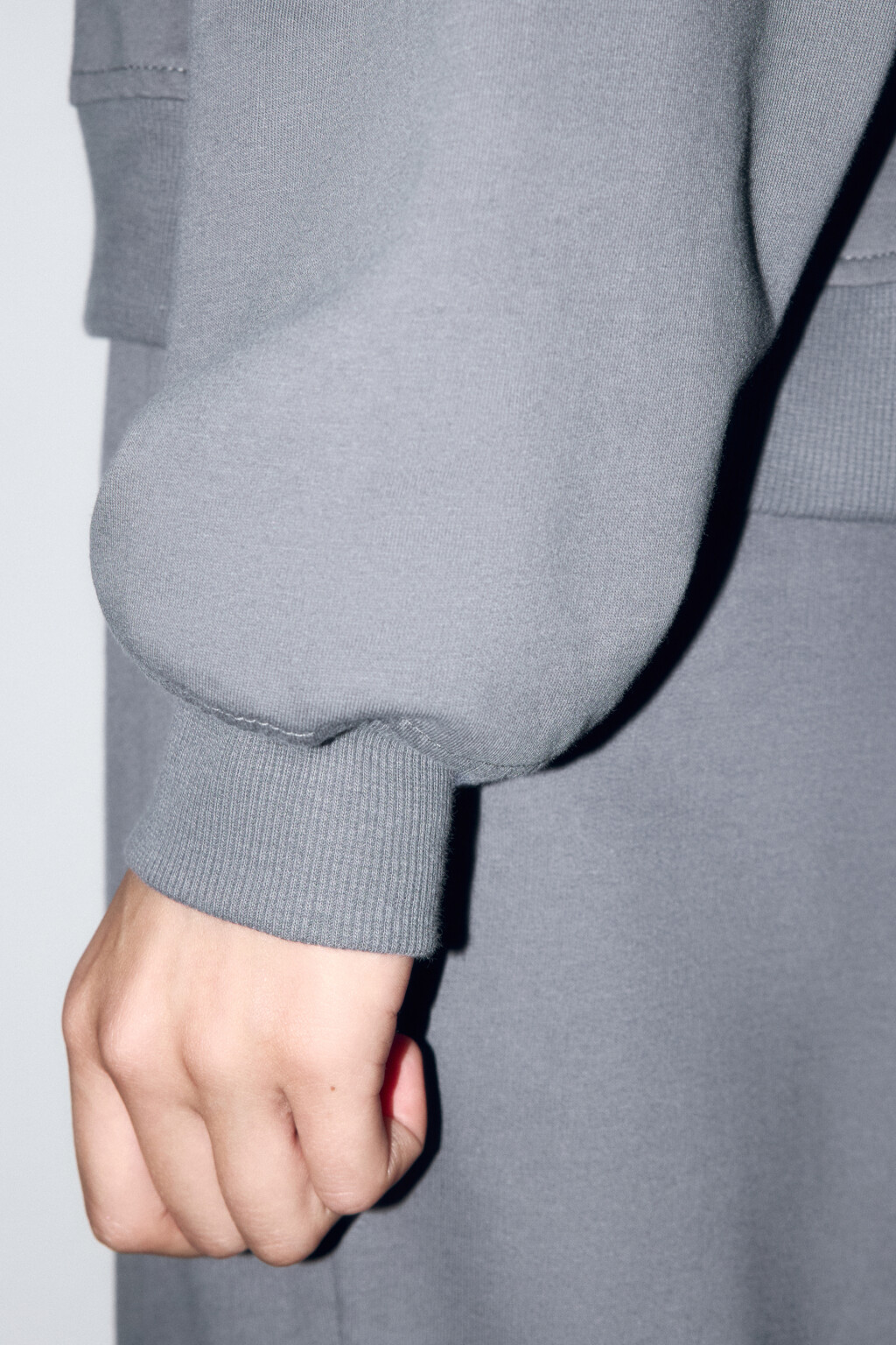 Свитшот базовый из хлопкового футера - цвет серый - 7