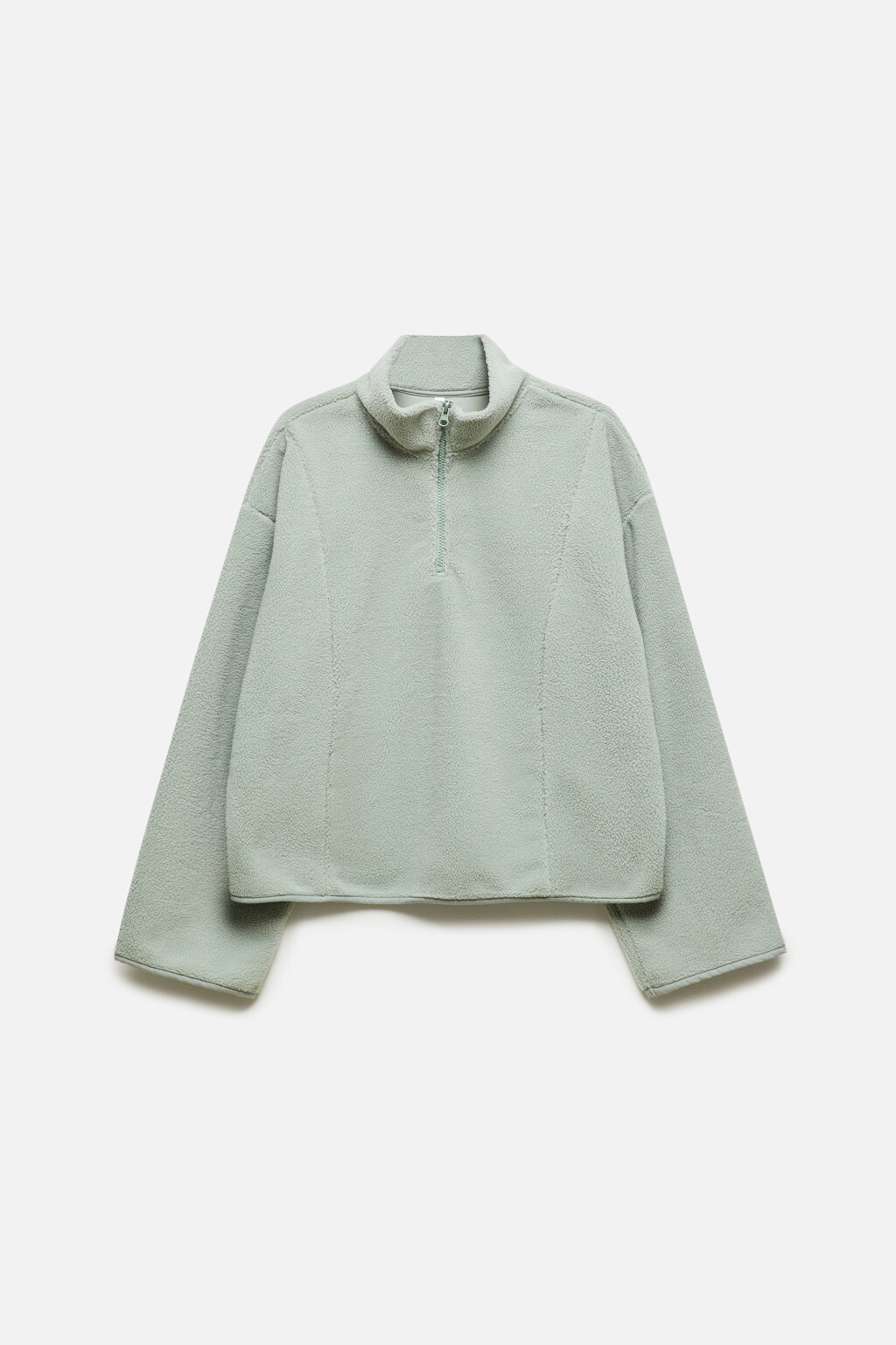 Толстовка half-zip свободная из флиса - цвет серый - 9
