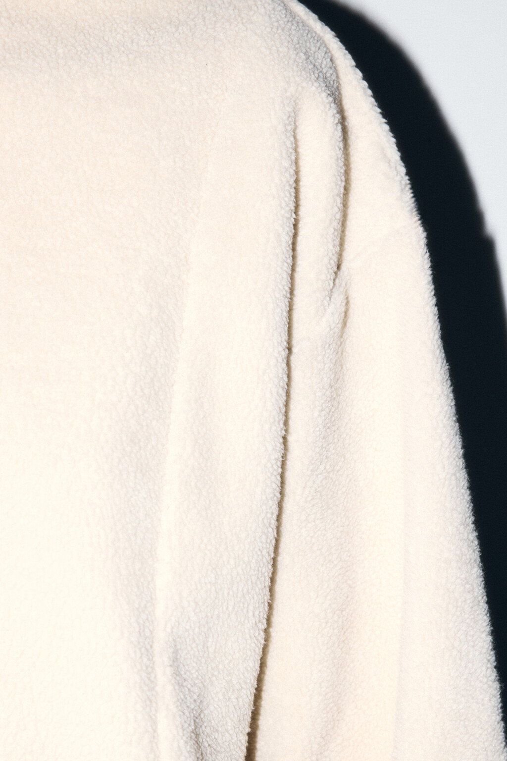 Толстовка half-zip свободная из флиса - цвет бежевый - 7