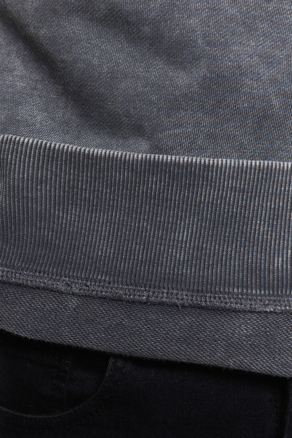 Свитшот хлопковый с вареным эффектом - цвет серый - 8