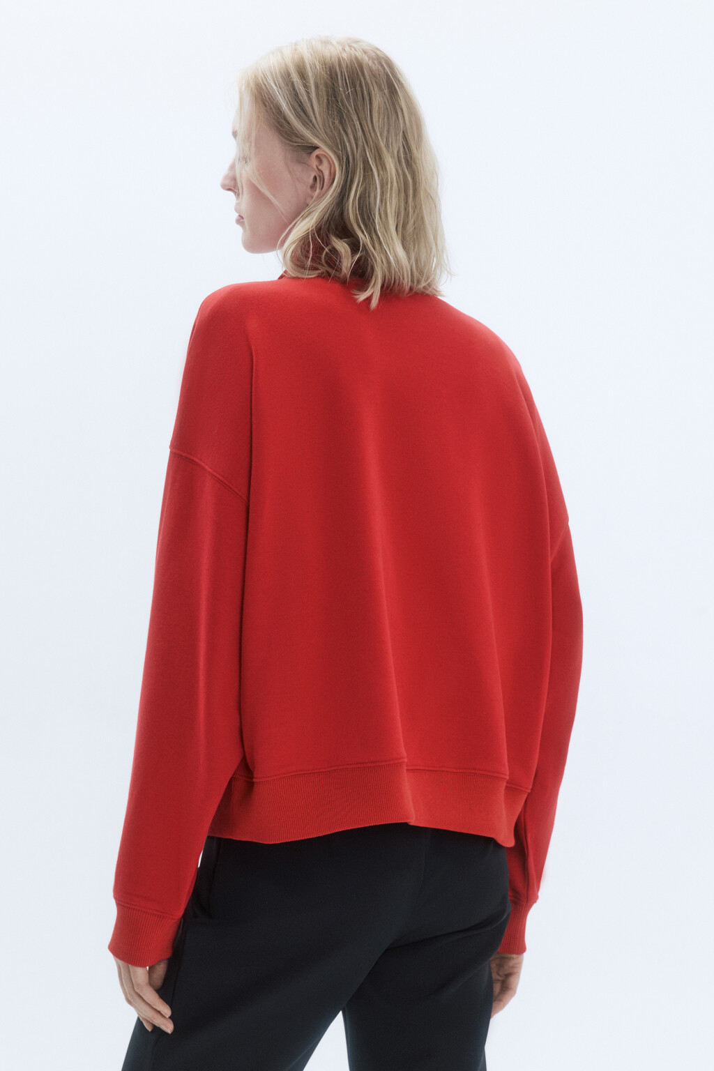 Толстовка с принтом и воротником-стойкой на молнии - цвет красный - 5