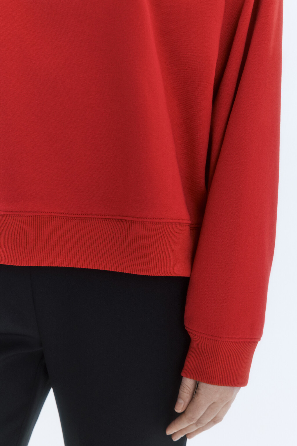 Толстовка с принтом и воротником-стойкой на молнии - цвет красный - 8