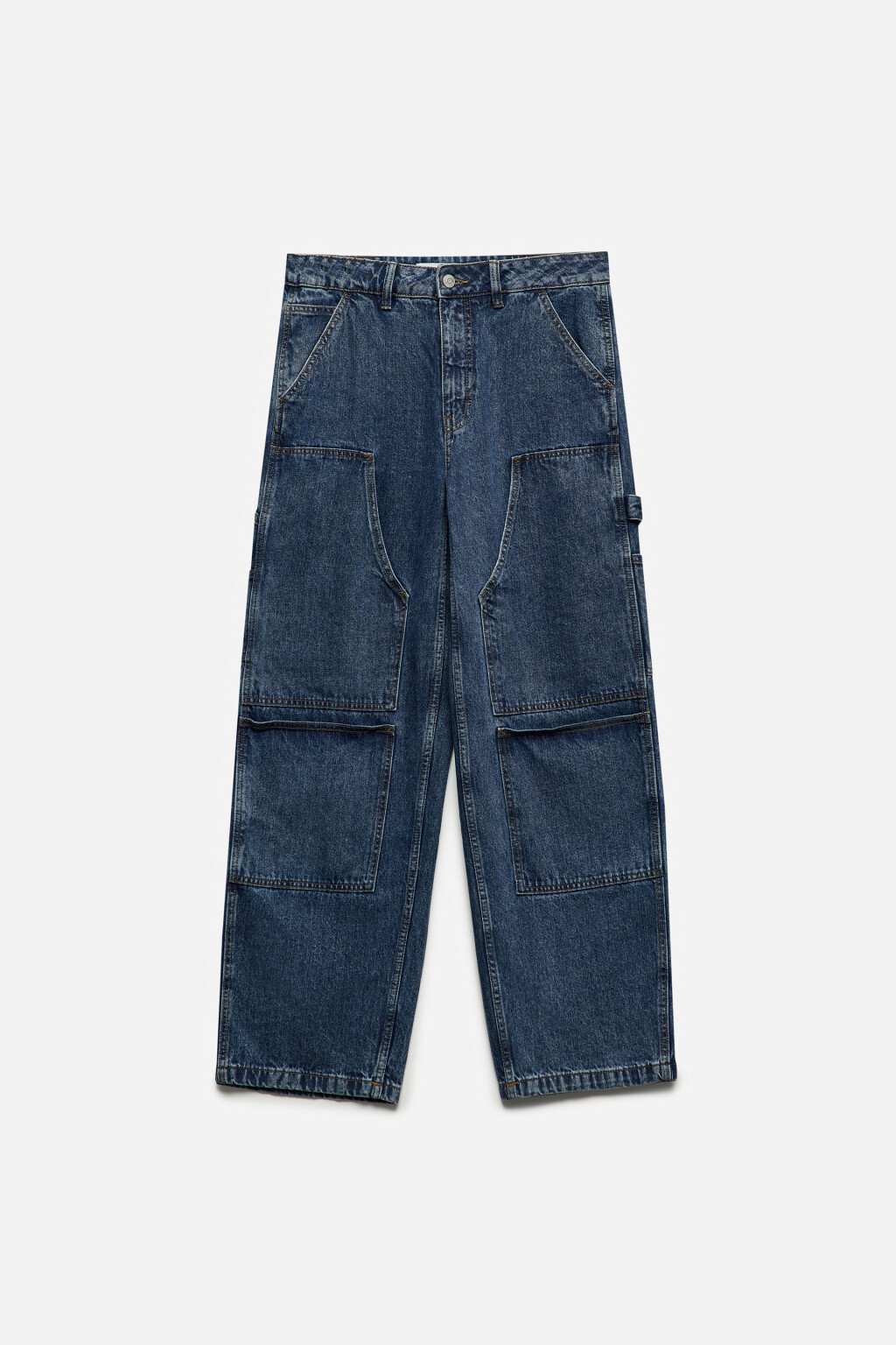 Джинсы cargo fit широкие со средней посадкой - цвет голубой - 9