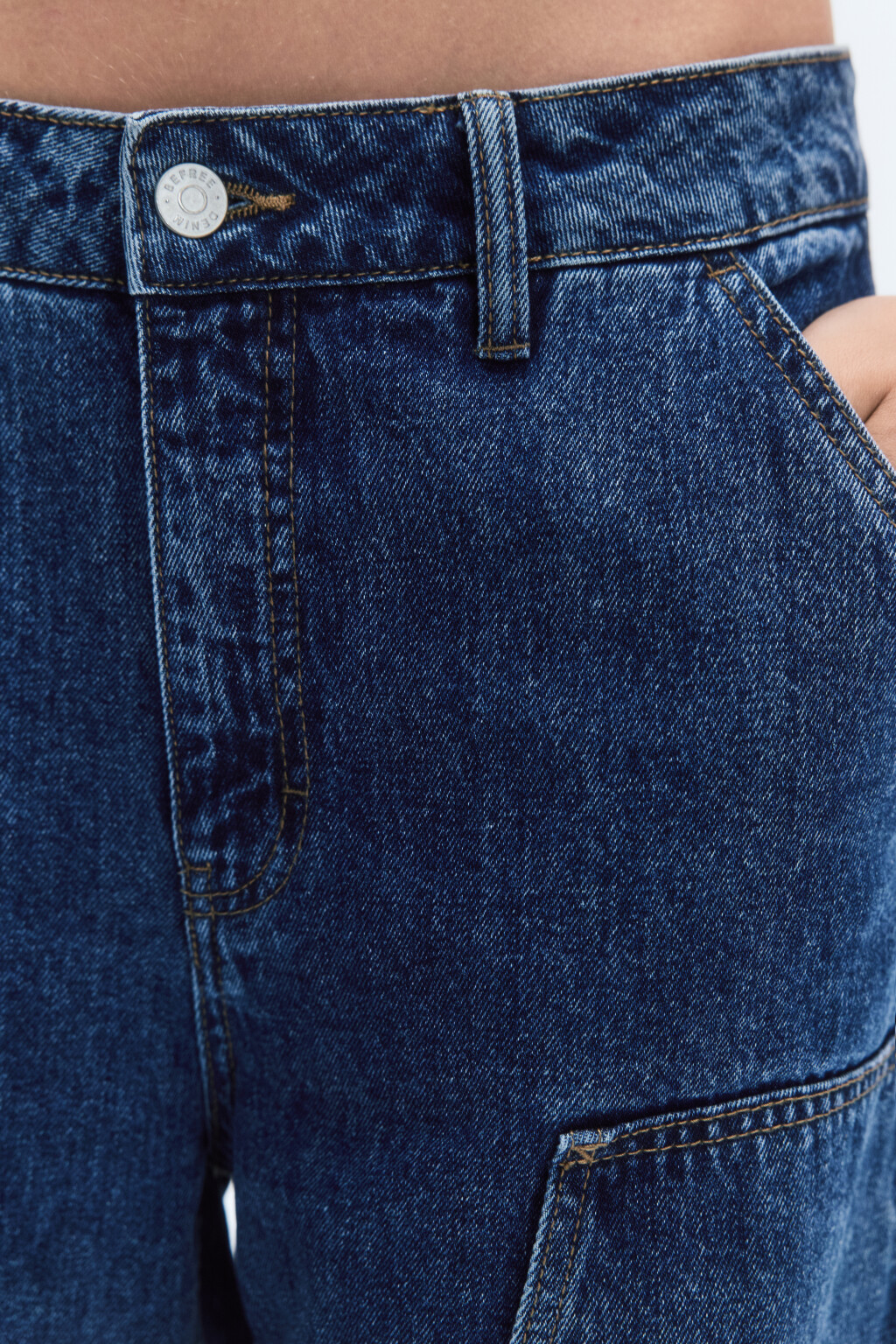 Джинсы cargo fit широкие со средней посадкой - цвет голубой - 6