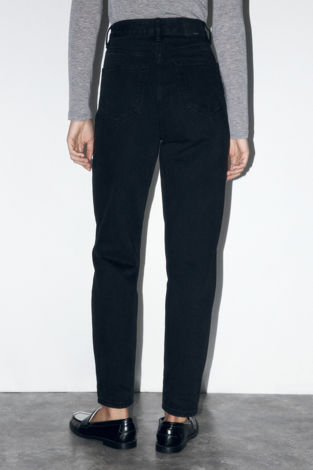 Джинсы mom fit с высокой посадкой - цвет черный - 4