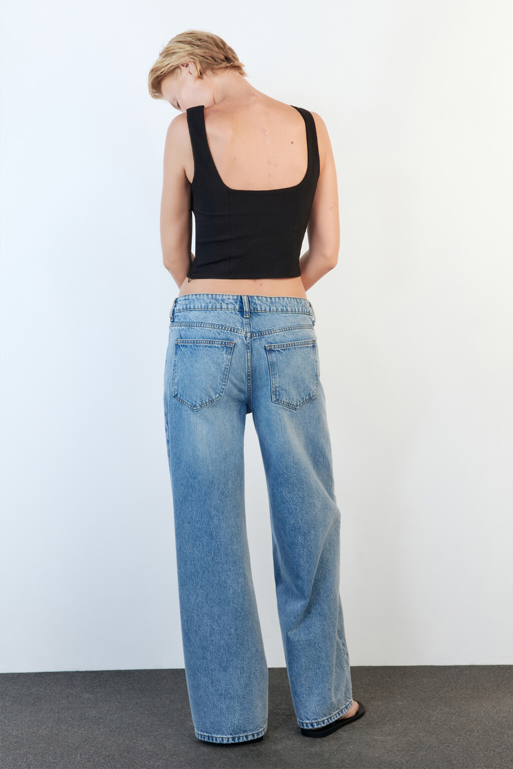 Джинсы baggy fit с низкой посадкой - цвет голубой - 2