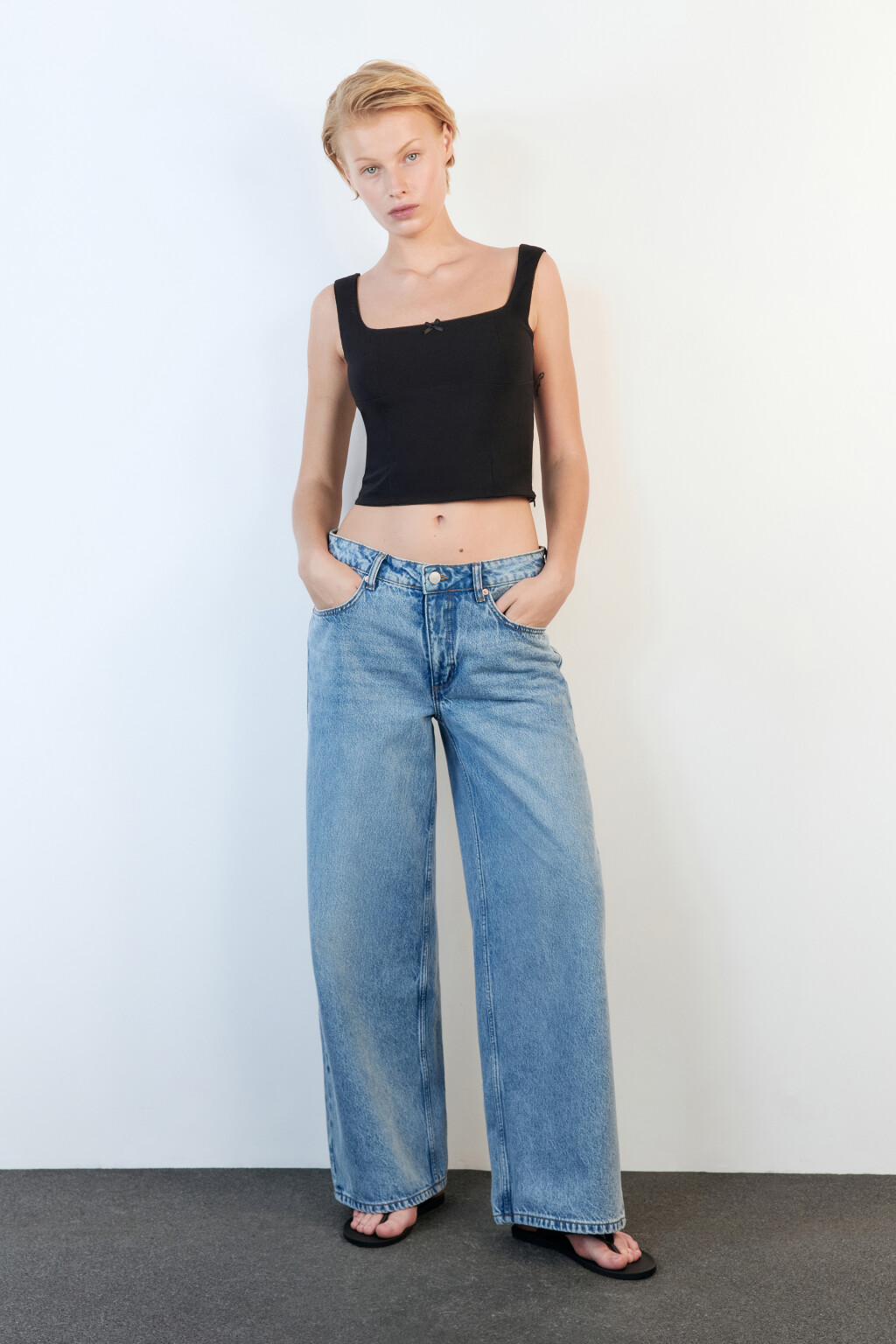 Джинсы baggy fit с низкой посадкой - цвет голубой - 6