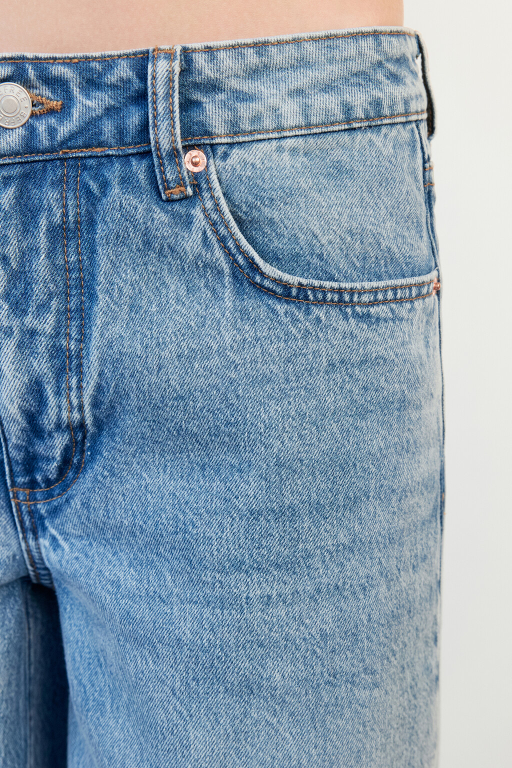 Джинсы baggy fit с низкой посадкой - цвет голубой - 7