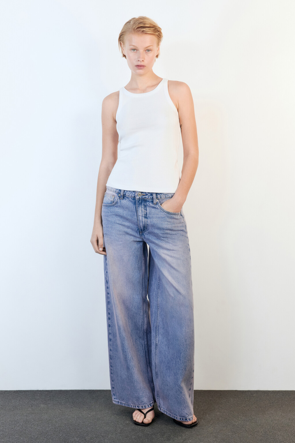 Джинсы baggy fit с низкой посадкой - цвет сиреневый - 2