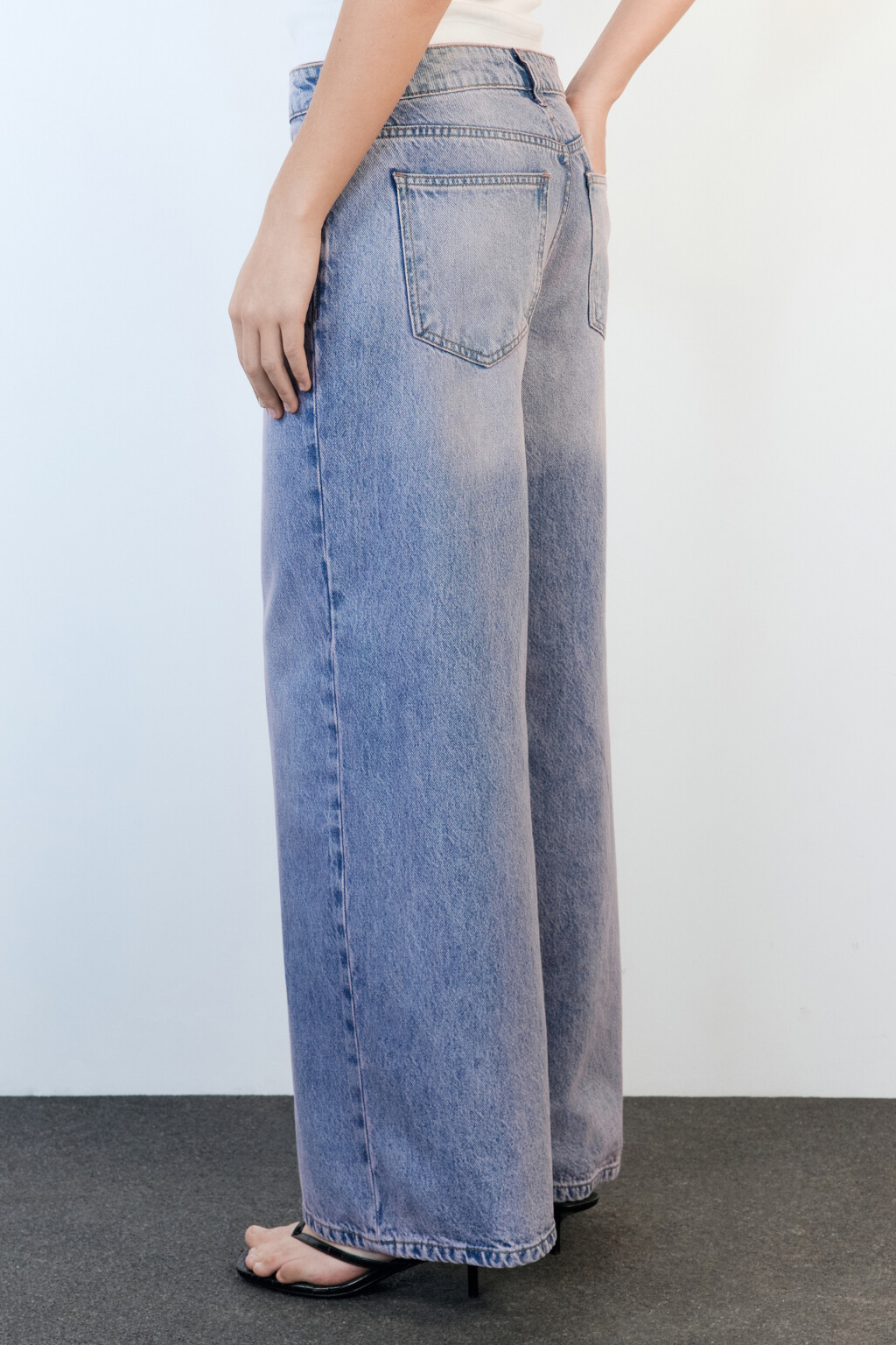 Джинсы baggy fit с низкой посадкой - цвет сиреневый - 5