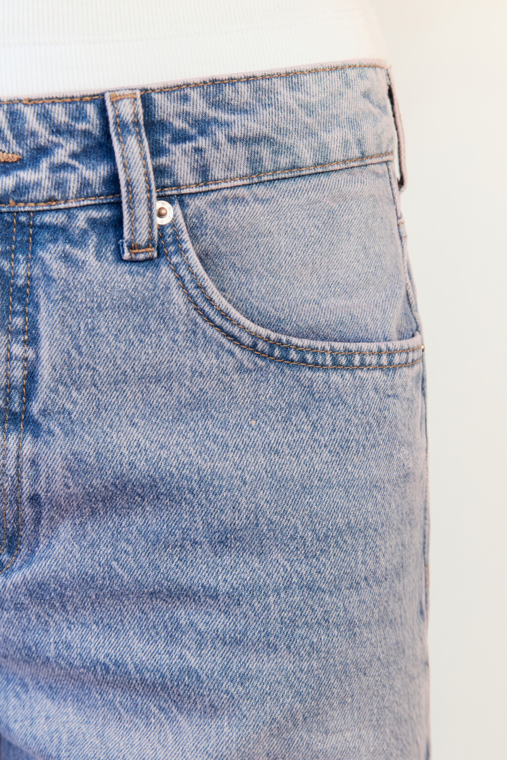 Джинсы baggy fit с низкой посадкой - цвет сиреневый - 7