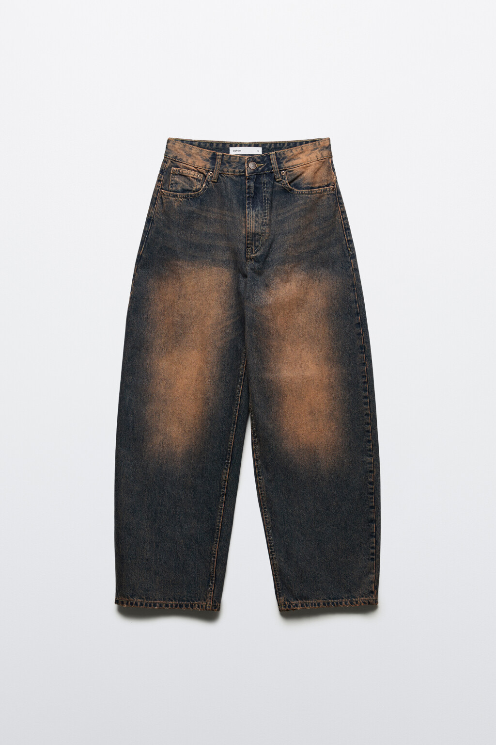 Джинсы barrel fit с высокой посадкой - цвет коричневый - 8