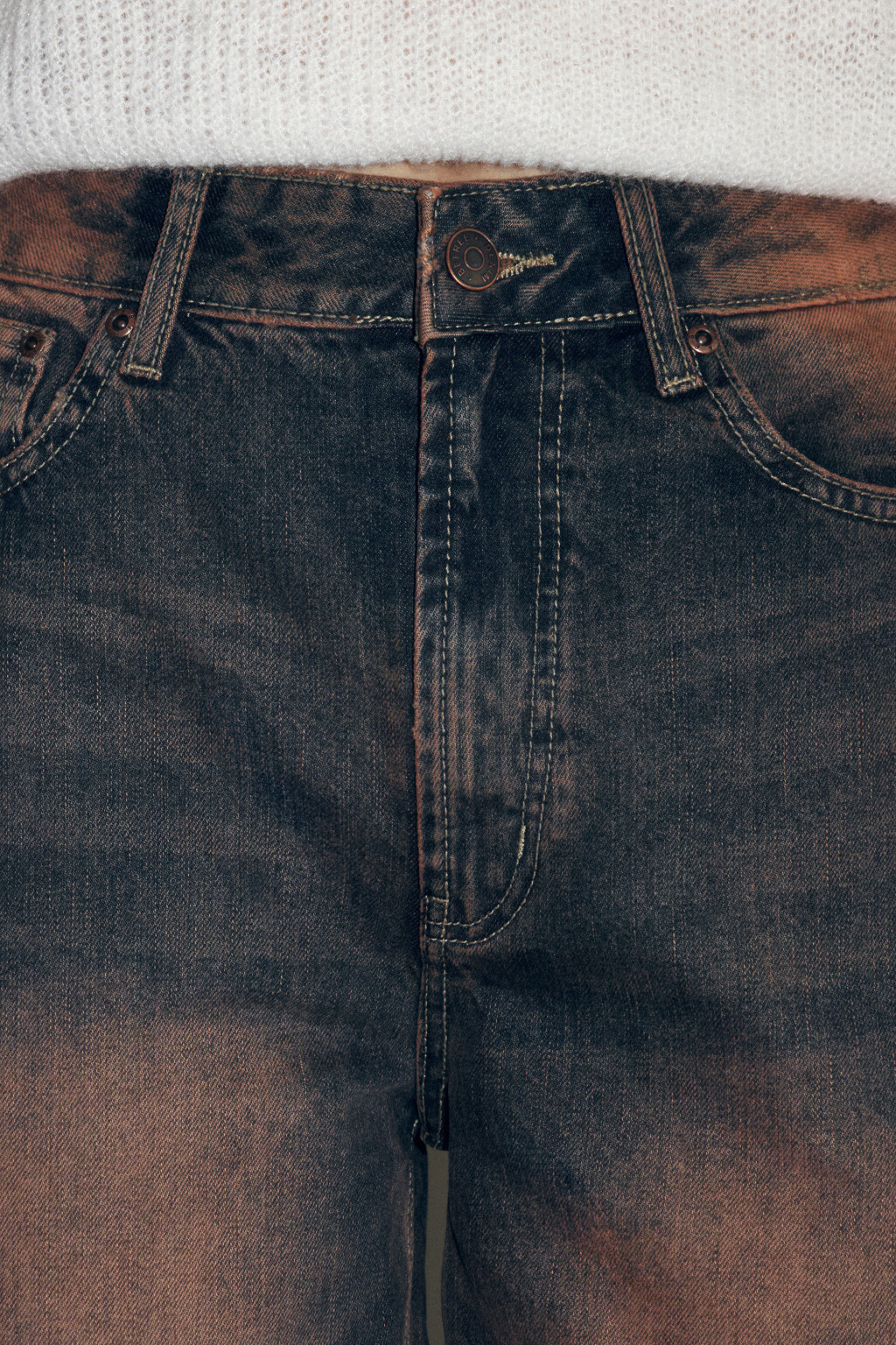 Джинсы barrel fit с высокой посадкой - цвет коричневый - 6