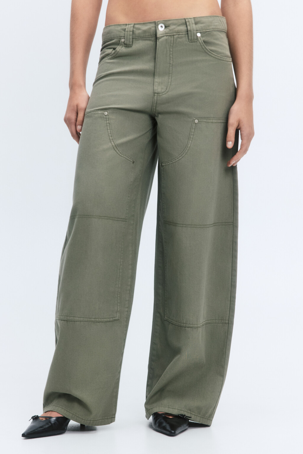 Джинсы barrel fit с низкой посадкой - цвет зеленый - 2