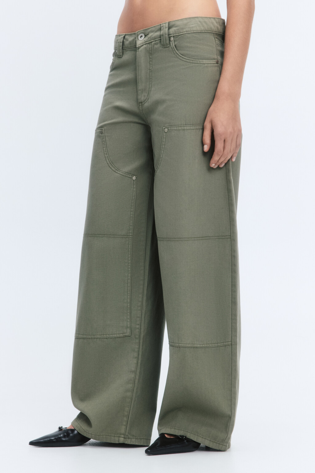 Джинсы barrel fit с низкой посадкой - цвет зеленый - 3