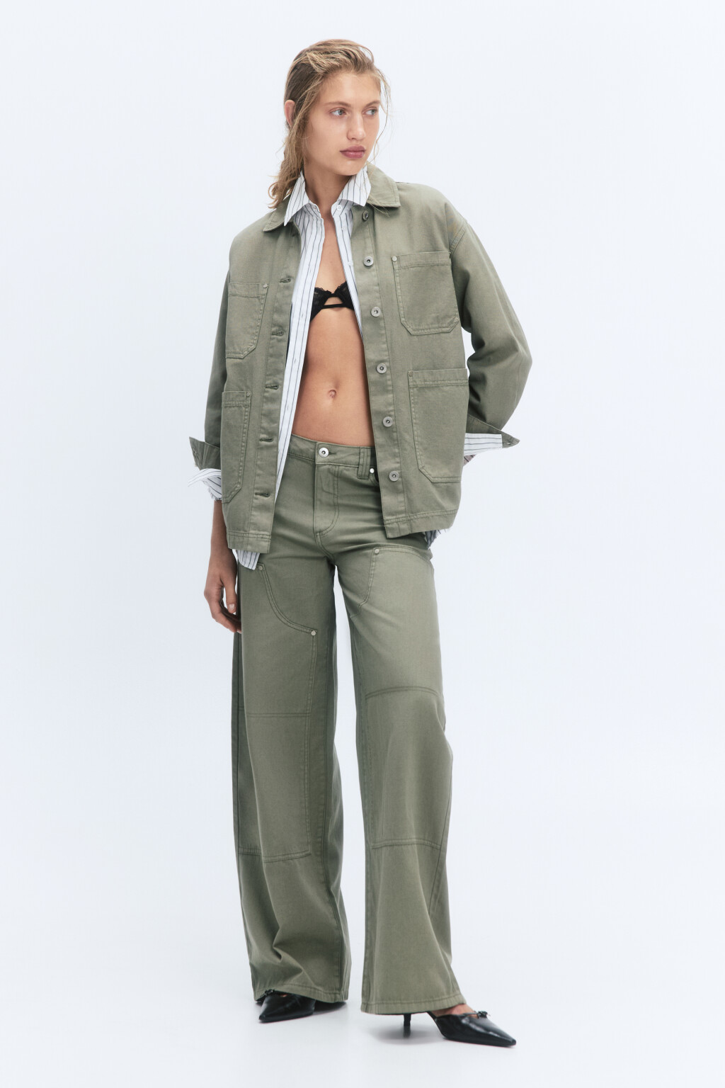 Джинсы barrel fit с низкой посадкой - цвет зеленый - 5