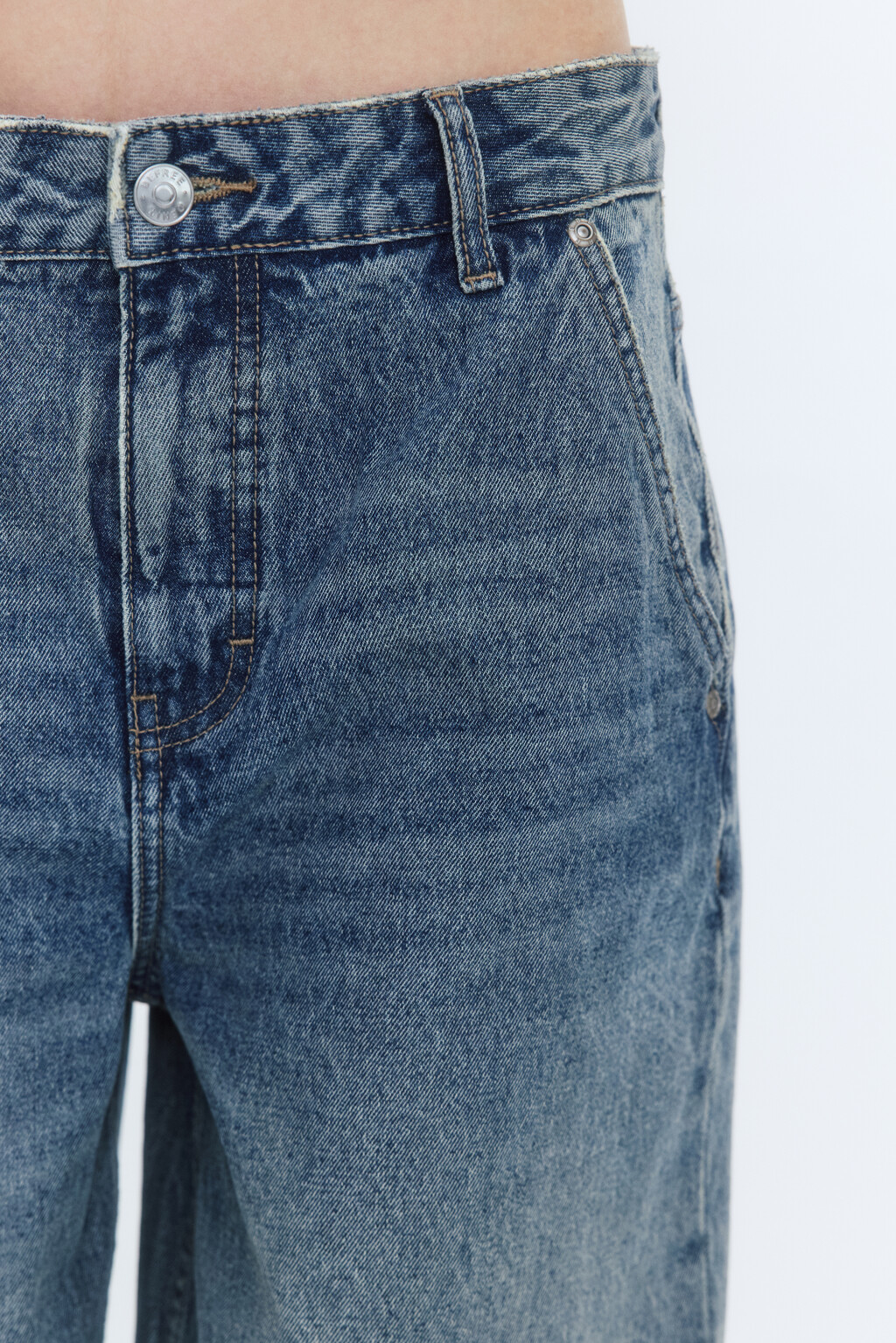 Джинсы baggy fit со средней посадкой - цвет синий - 5