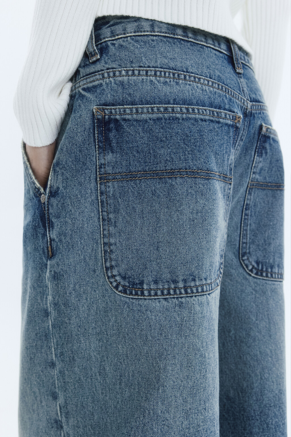 Джинсы baggy fit со средней посадкой - цвет синий - 7