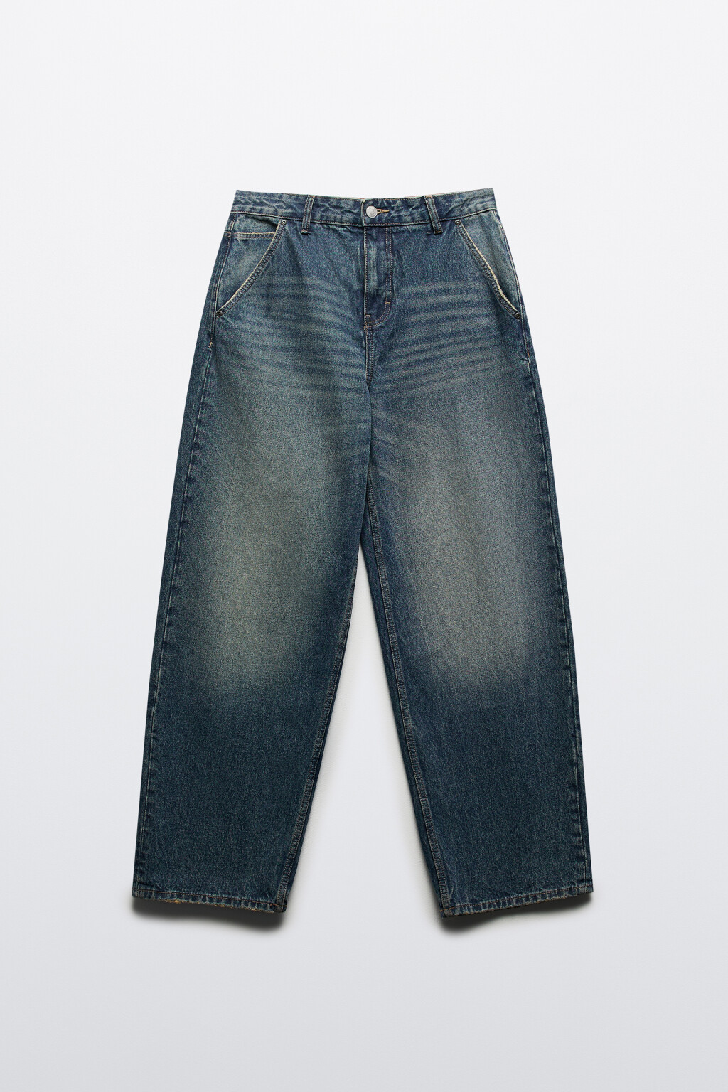 Джинсы baggy fit со средней посадкой - цвет бордовый - 10