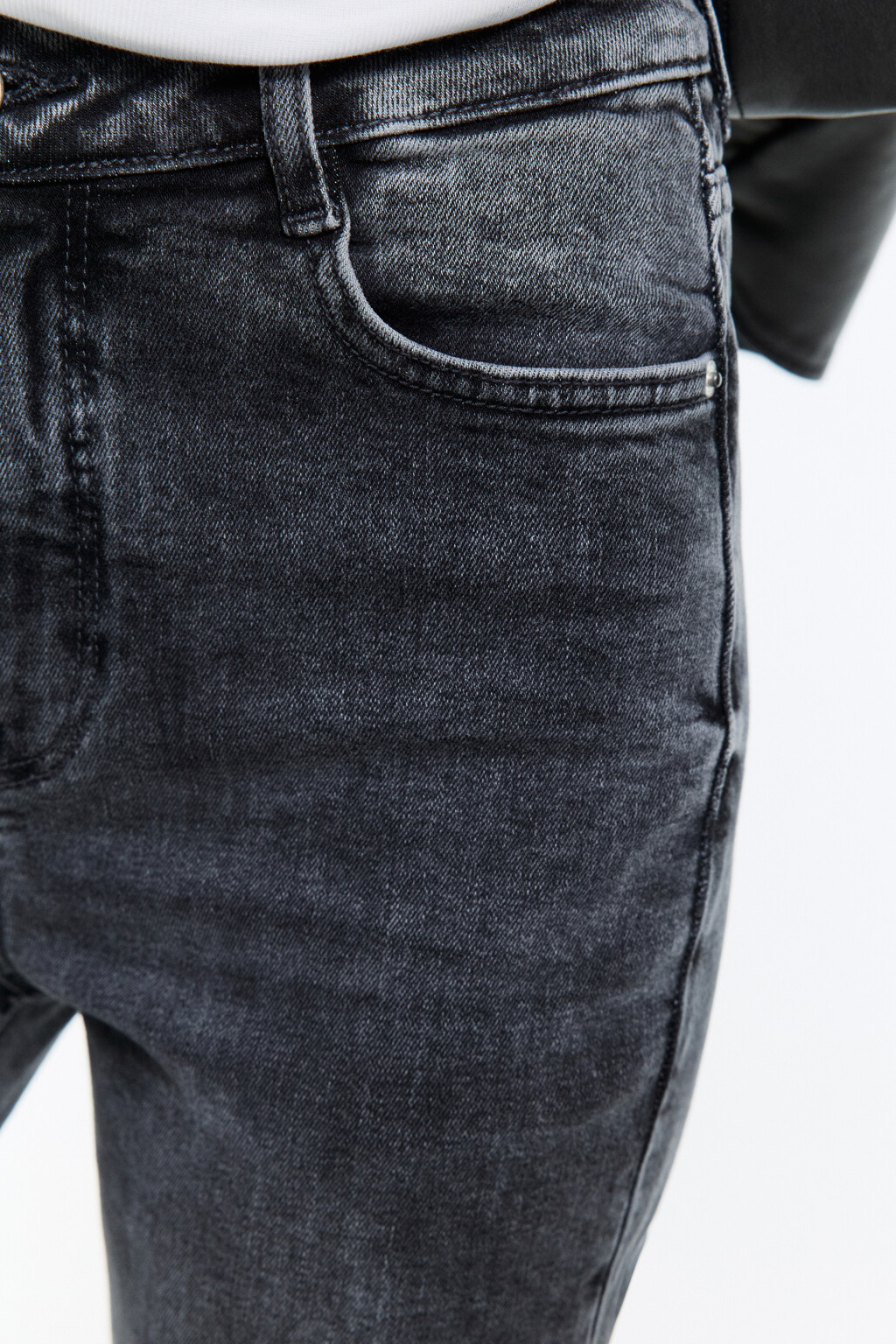 Джинсы skinny fit с высокой посадкой - цвет серый - 6