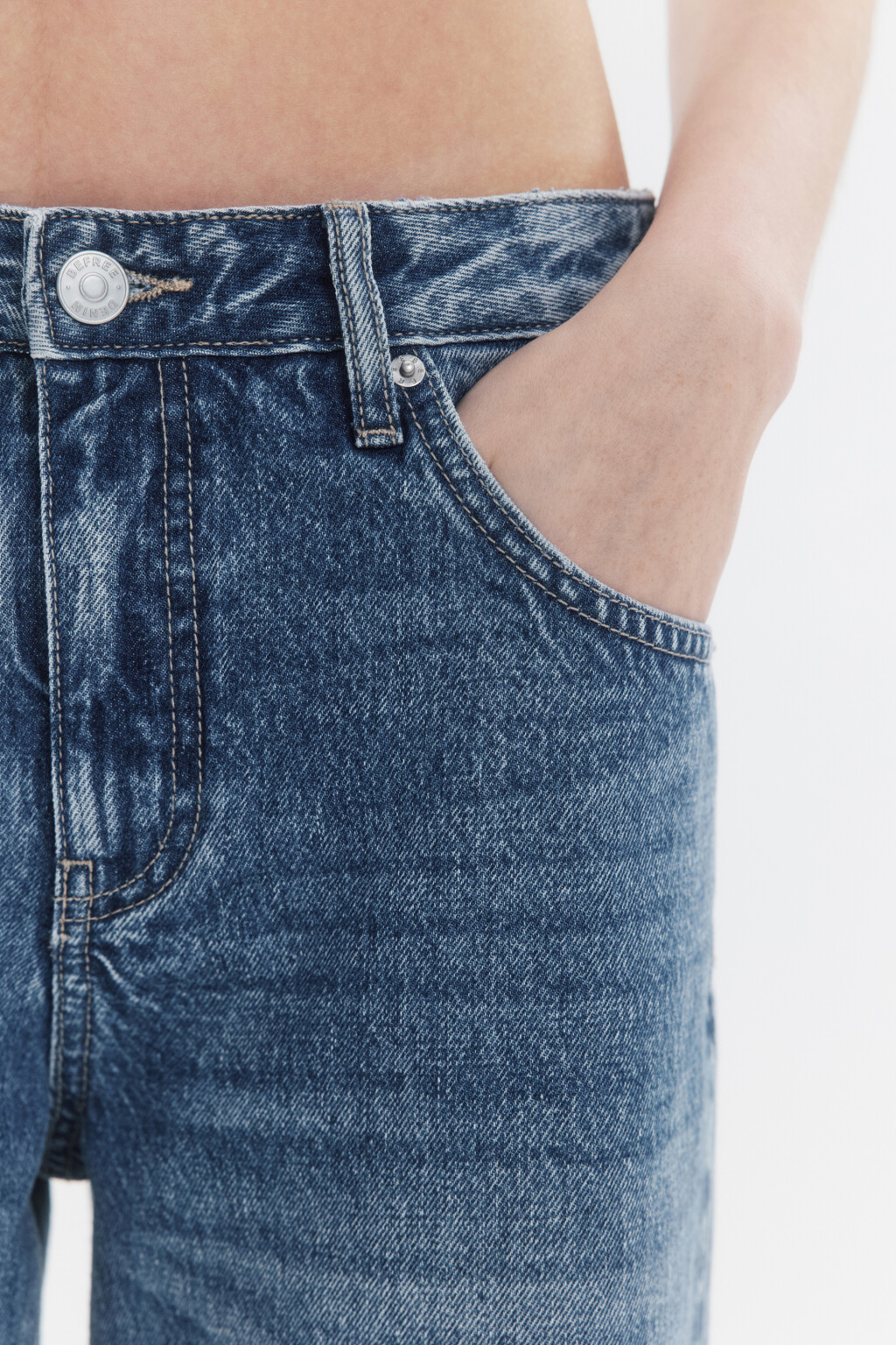 Джинсы прямые со средней посадкой - цвет голубой - 7