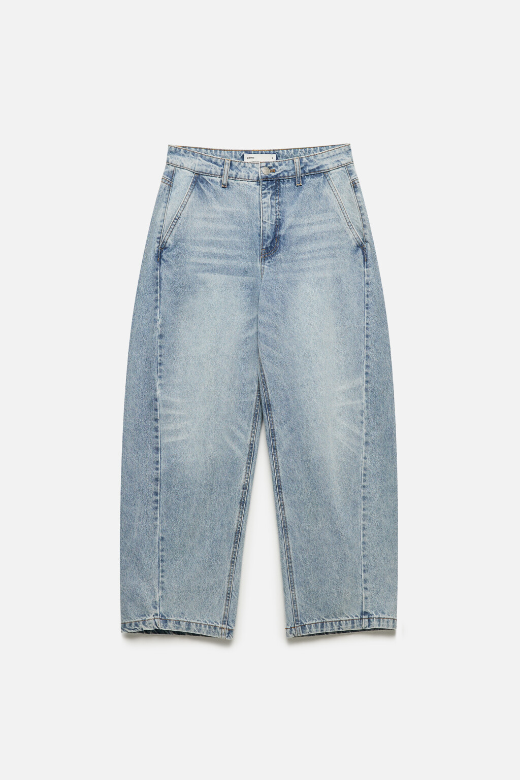 Джинсы barrel fit со средней посадкой - цвет голубой - 8