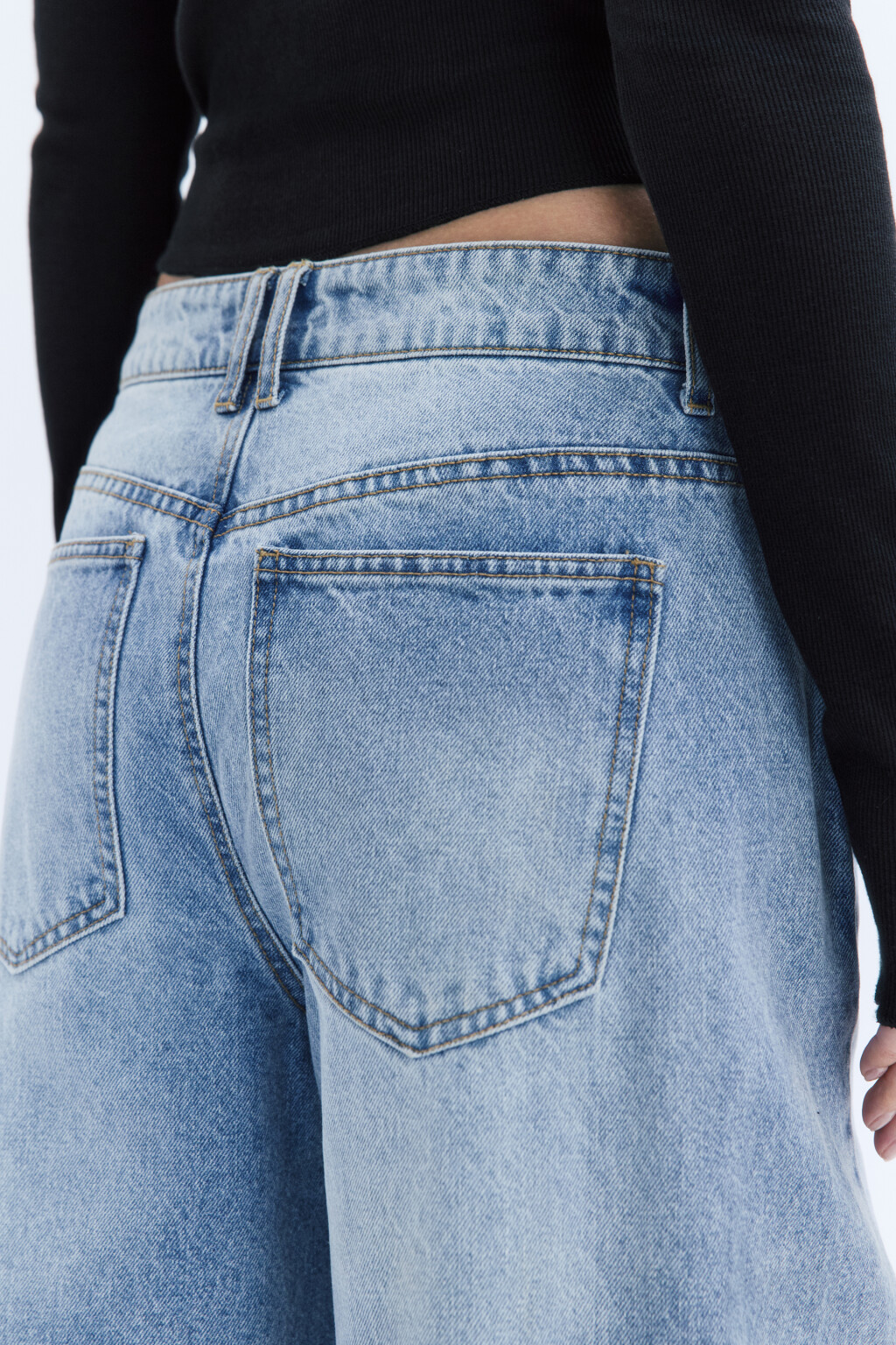 Джинсы barrel fit со средней посадкой - цвет голубой - 6