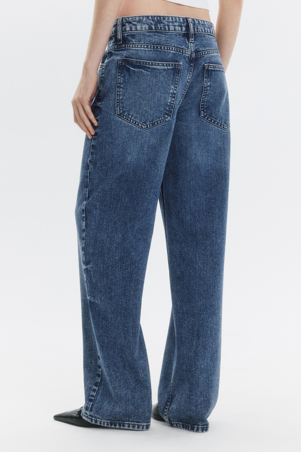 Джинсы прямые со средней посадкой - цвет голубой - 6