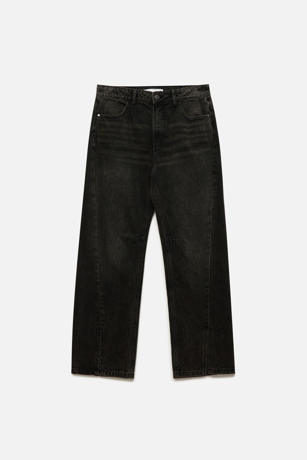 Джинсы прямые с разрезами по низу - цвет серый - 9