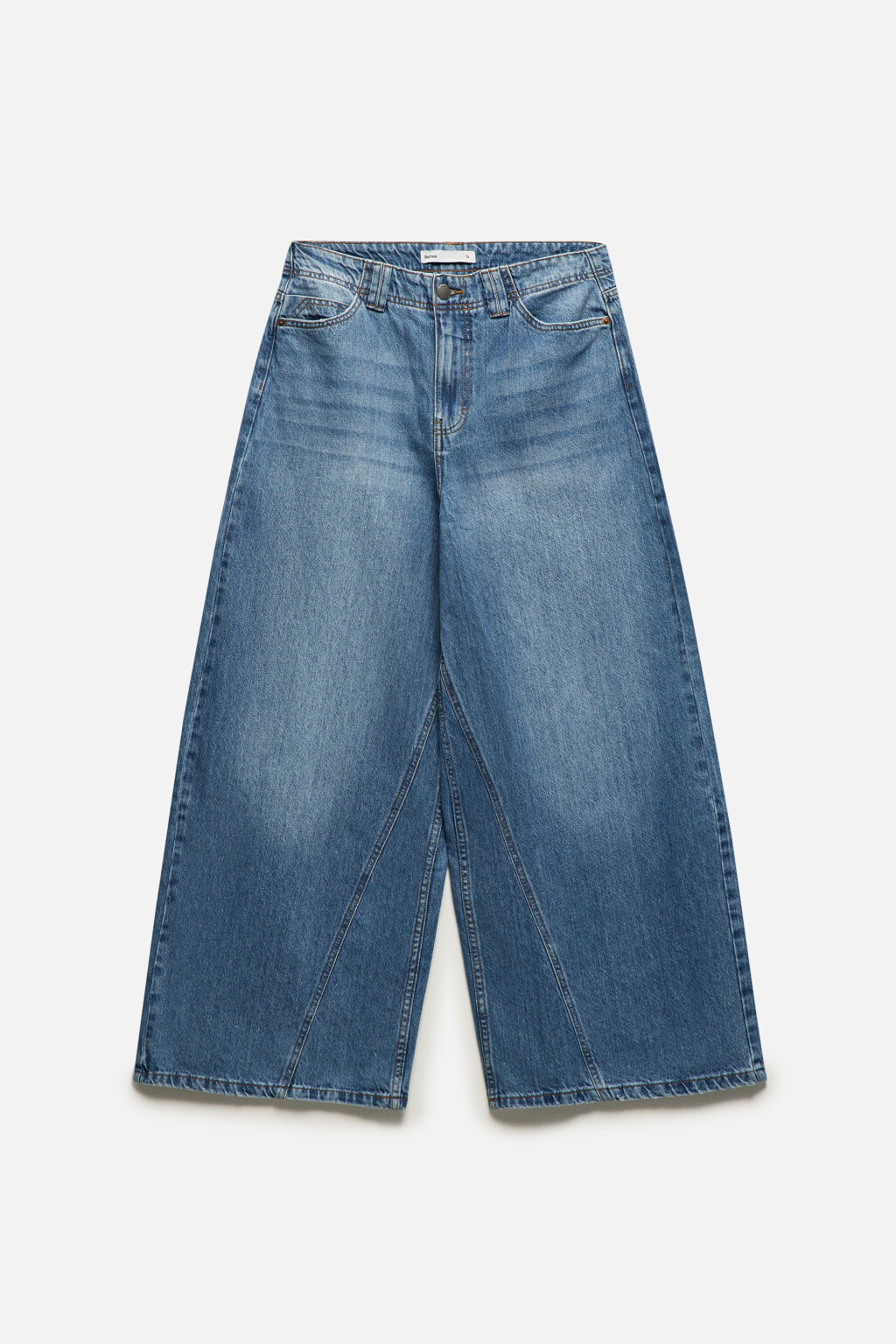 Джинсы baggy fit широкие со средней посадкой - цвет голубой - 8