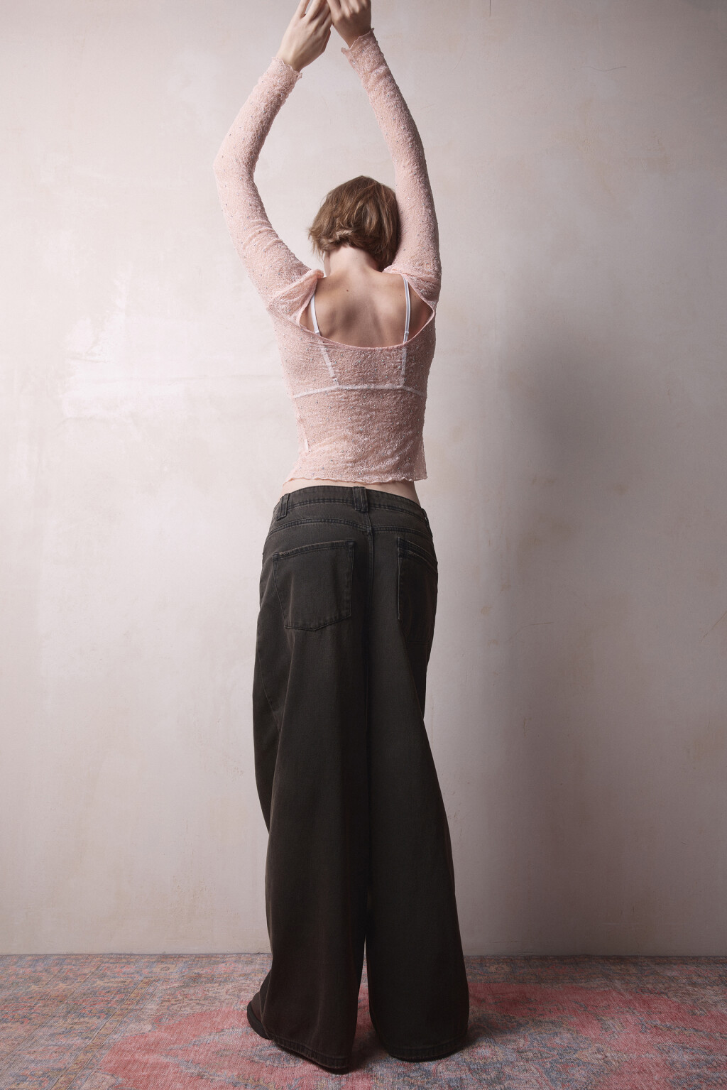 Джинсы baggy fit широкие со средней посадкой - цвет темный тинт - 9