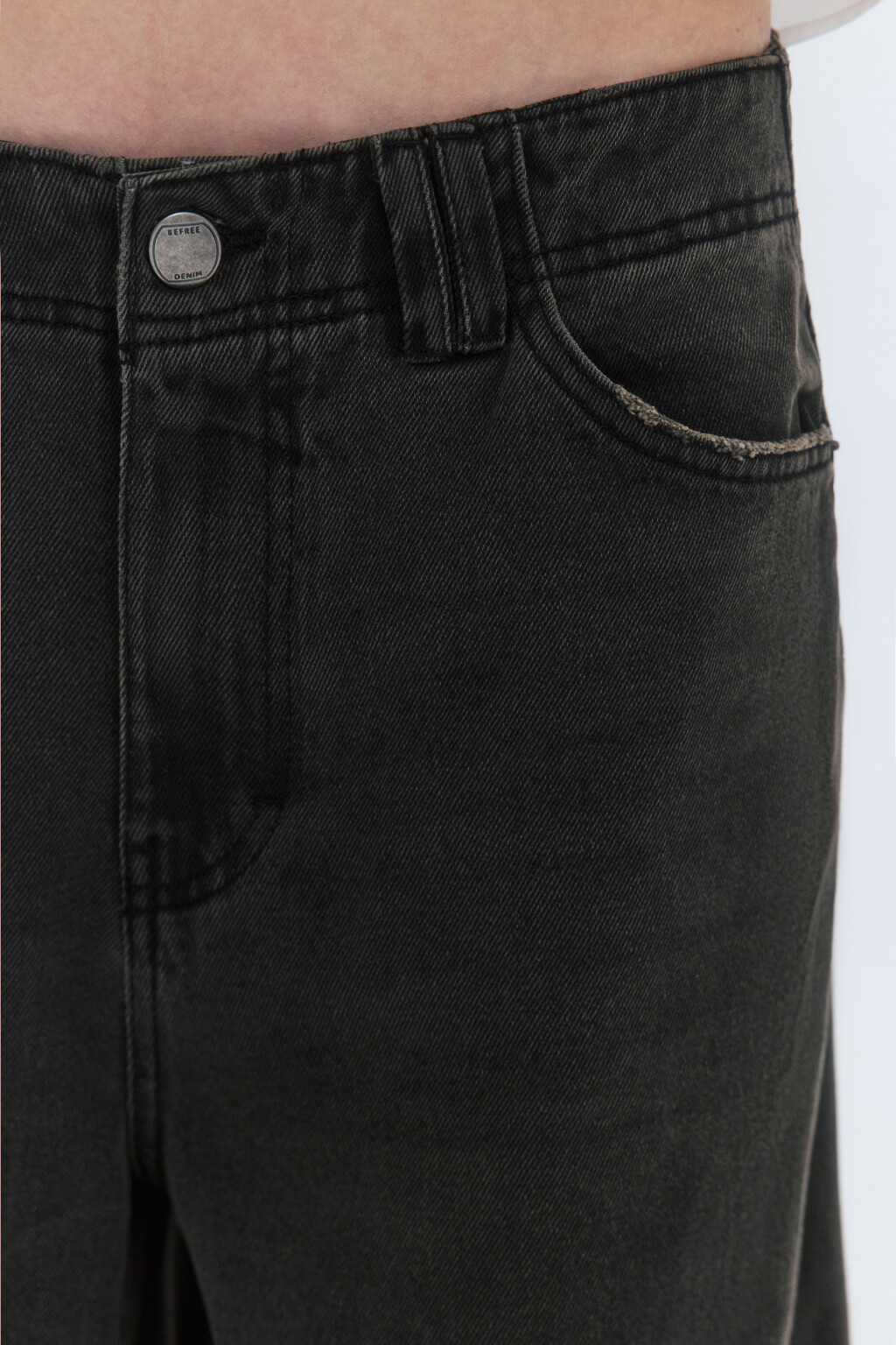 Джинсы baggy fit широкие со средней посадкой - цвет темный тинт - 7