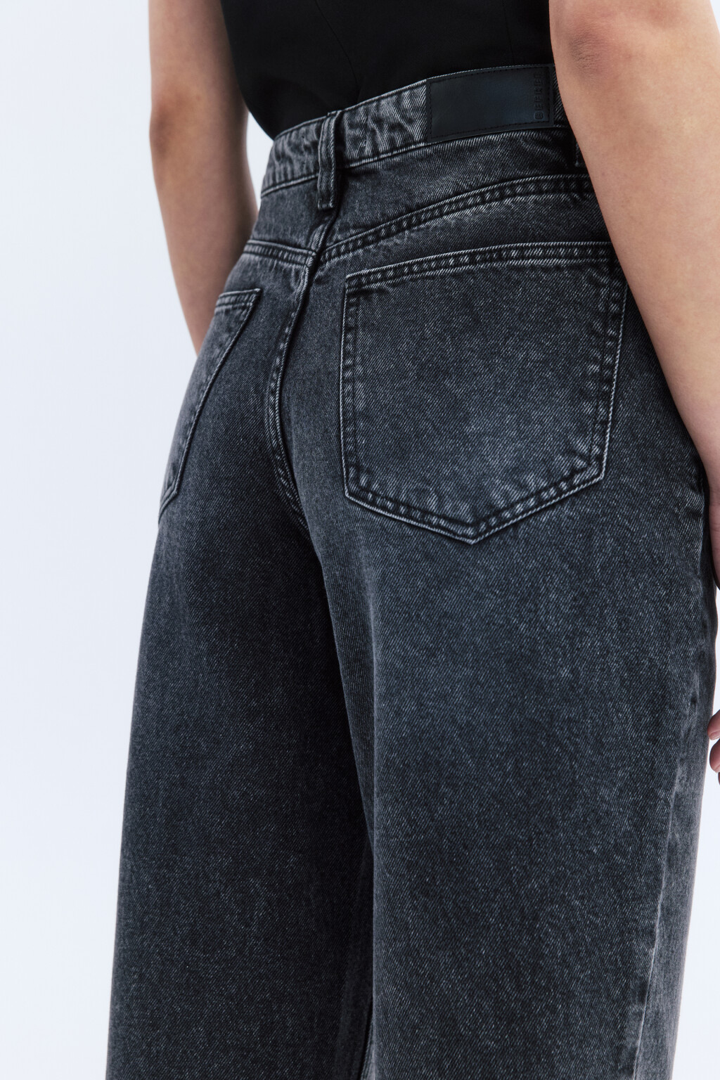 Джинсы mom fit с высокой посадкой - цвет серый - 7