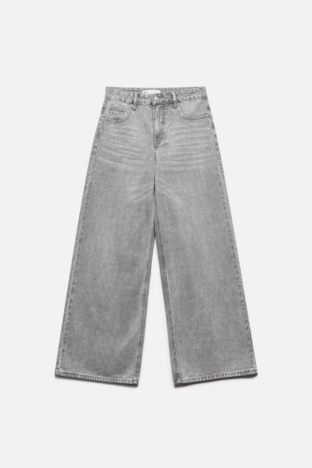 Джинсы широкие со средней посадкой - цвет серый - 9