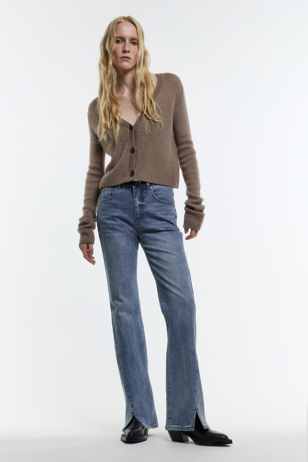 Джинсы bootcut со средней посадкой - цвет голубой - 5