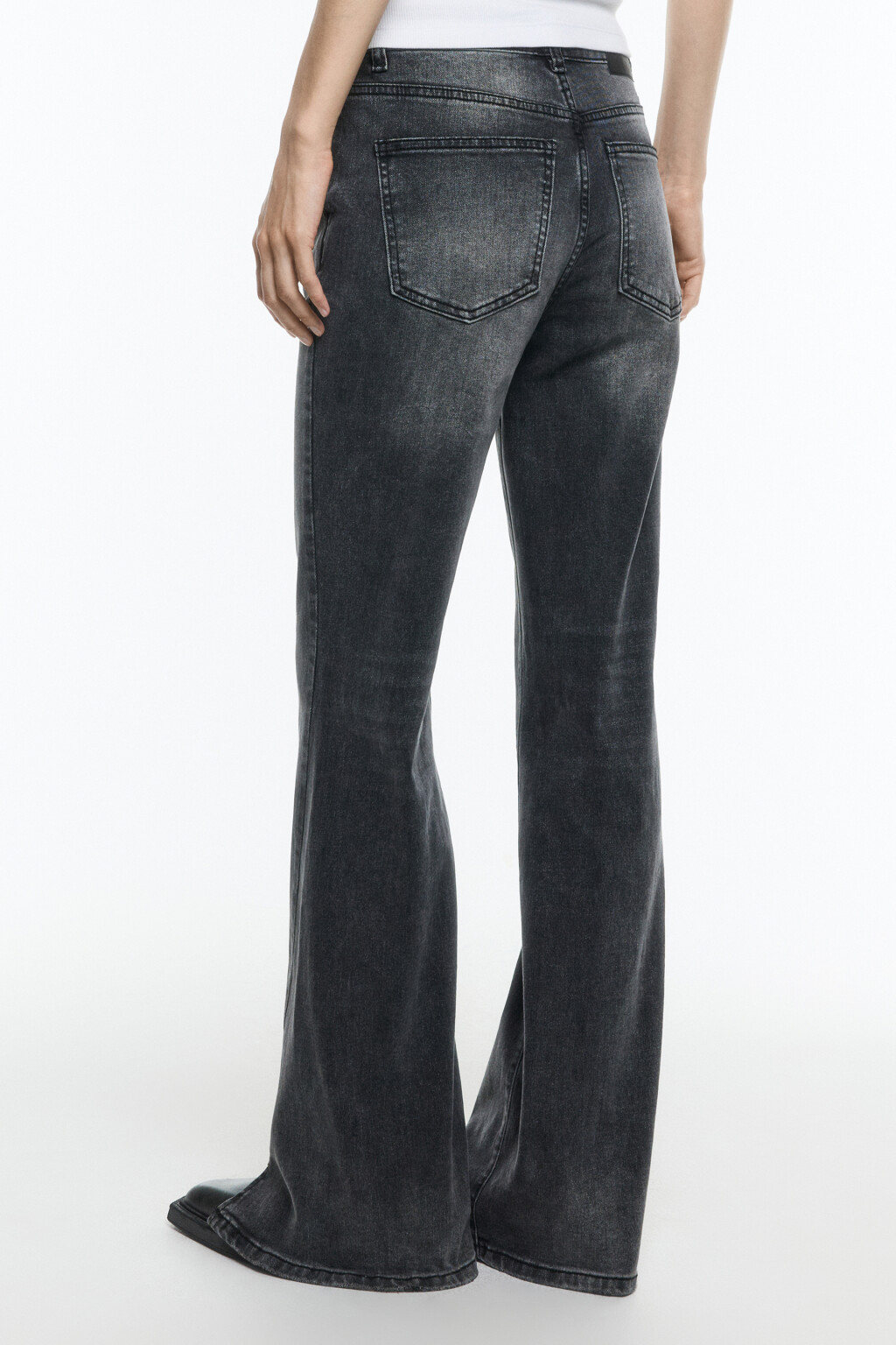 Джинсы клеш со средней посадкой - цвет серый - 4
