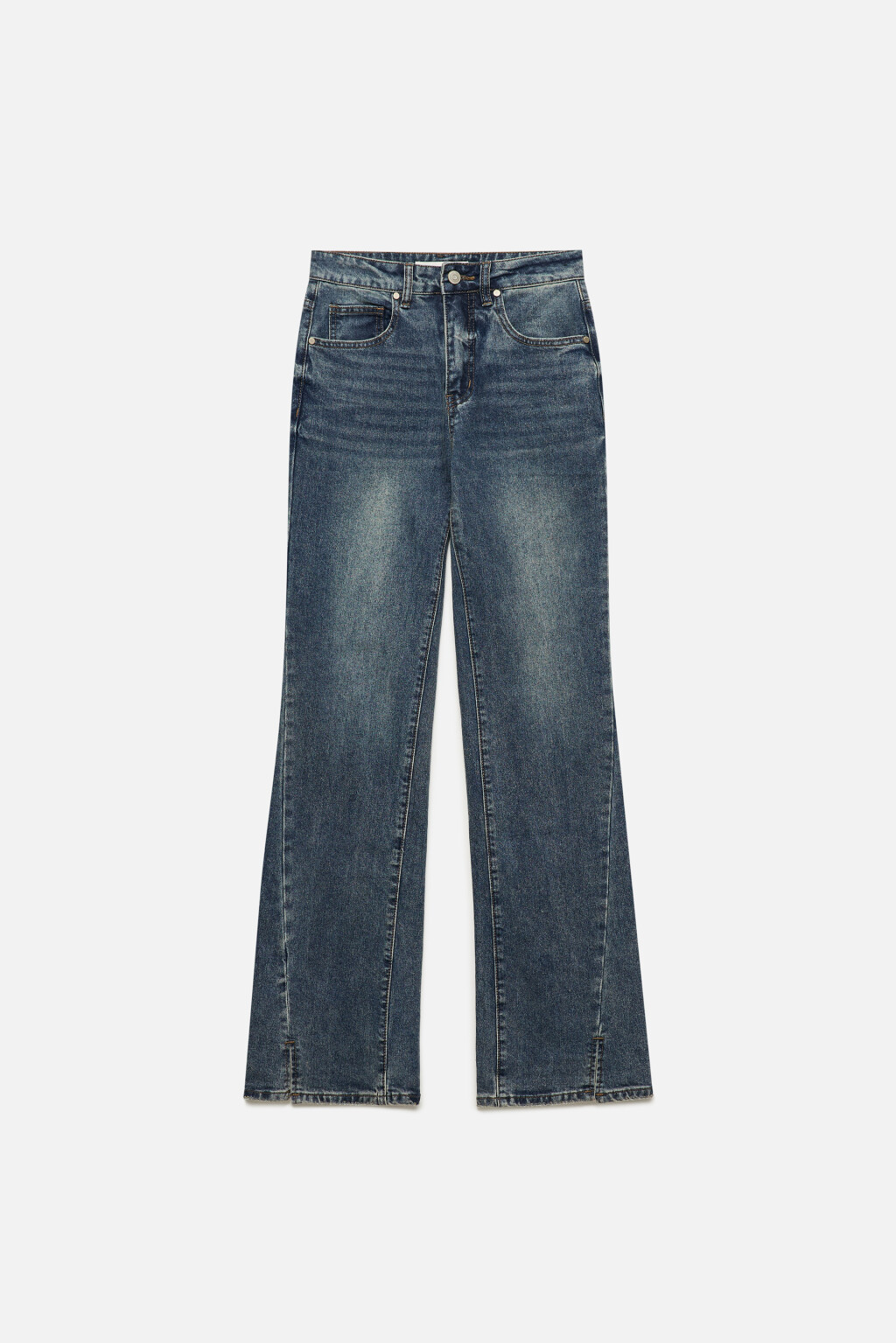 Джинсы bootcut со средней посадкой - цвет бордовый - 8