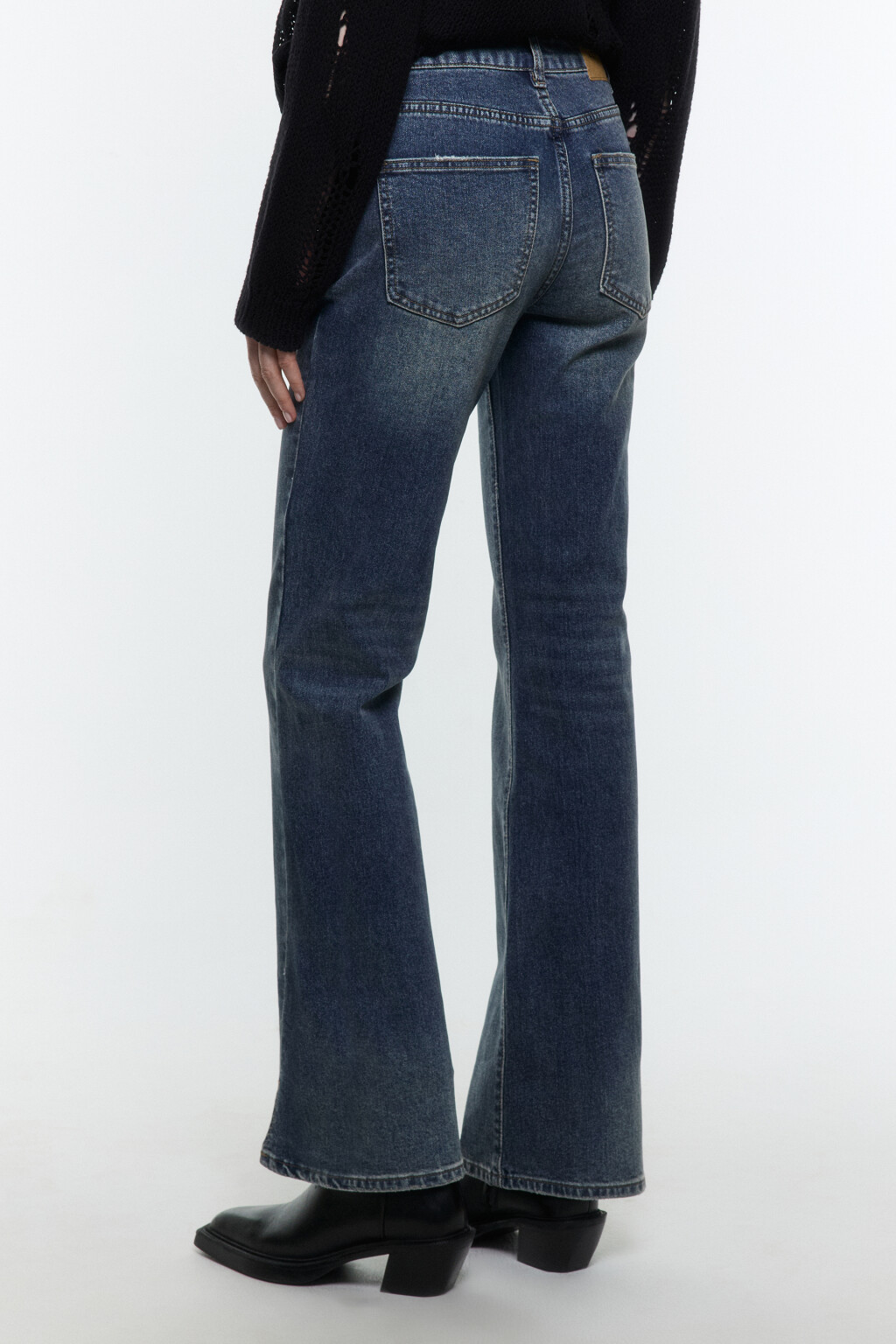 Джинсы bootcut со средней посадкой - цвет бордовый - 4