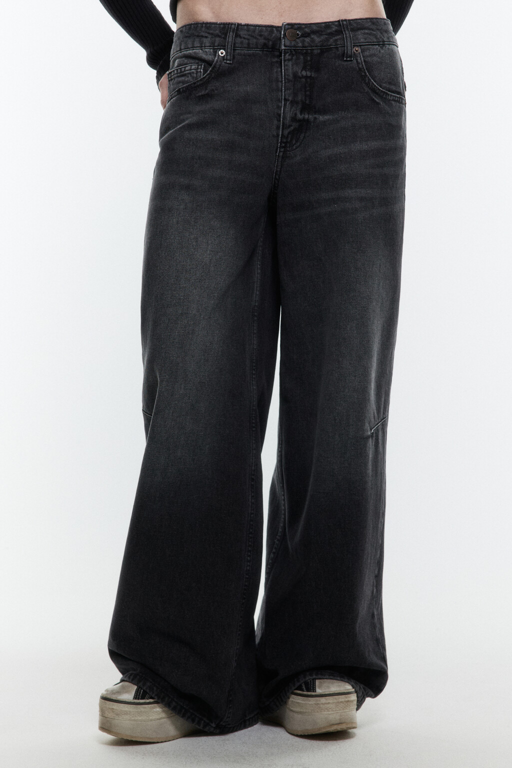 Джинсы baggy fit с низкой посадкой - цвет серый - 2