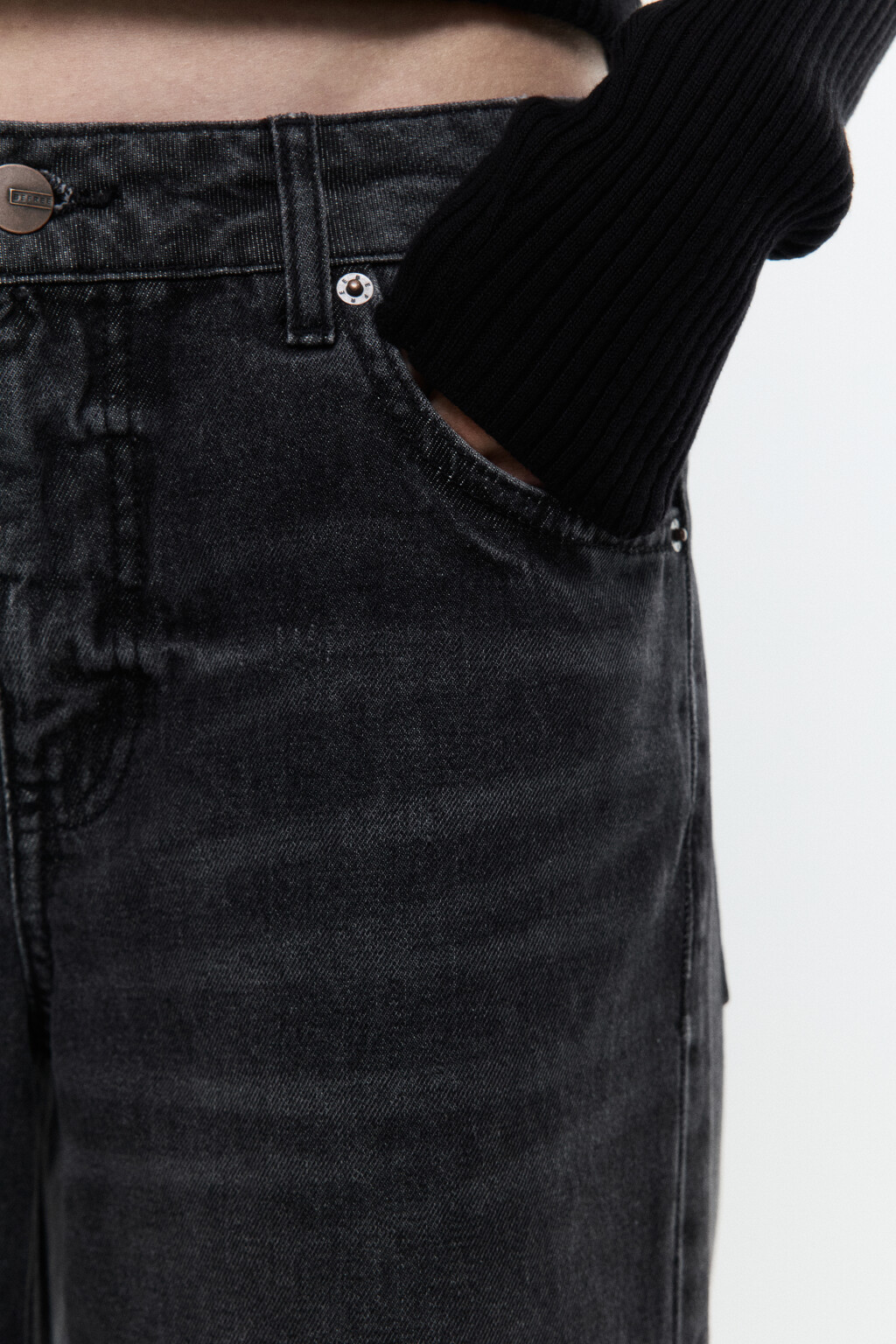 Джинсы baggy fit с низкой посадкой - цвет серый - 7