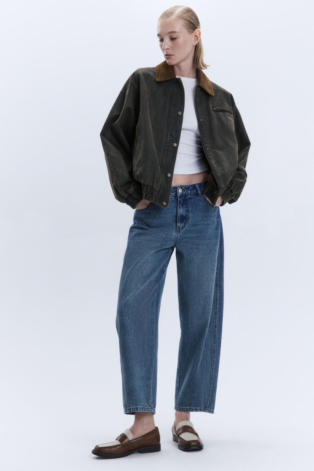 Джинсы barrel fit со средней посадкой - цвет синий - 4