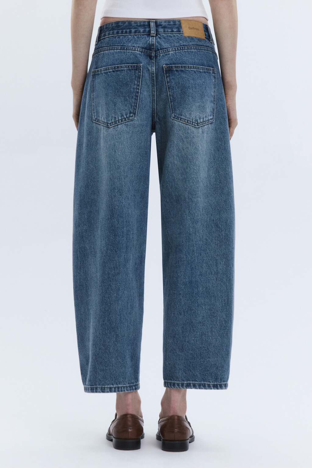 Джинсы barrel fit со средней посадкой - цвет синий - 3