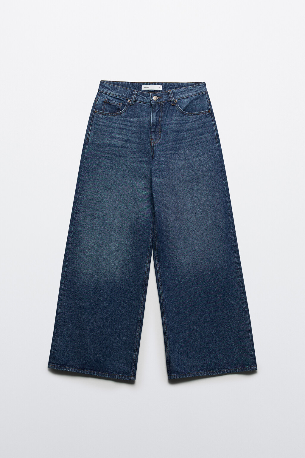 Джинсы wide leg со средней посадкой - цвет голубой - 8