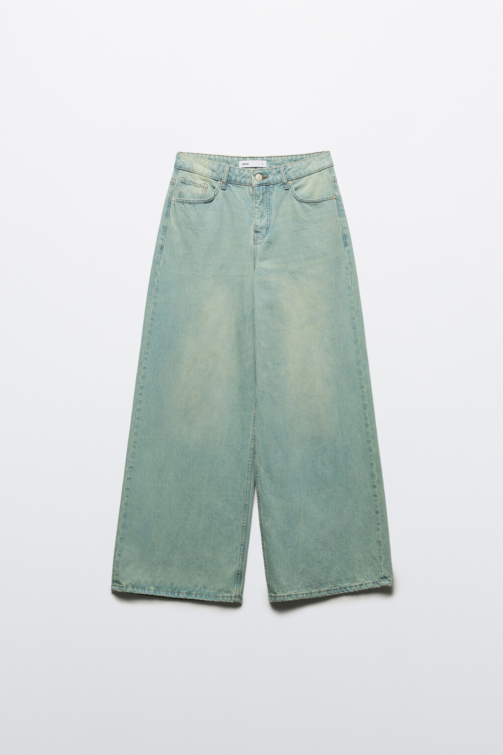 Джинсы wide leg со средней посадкой - цвет синий - 8