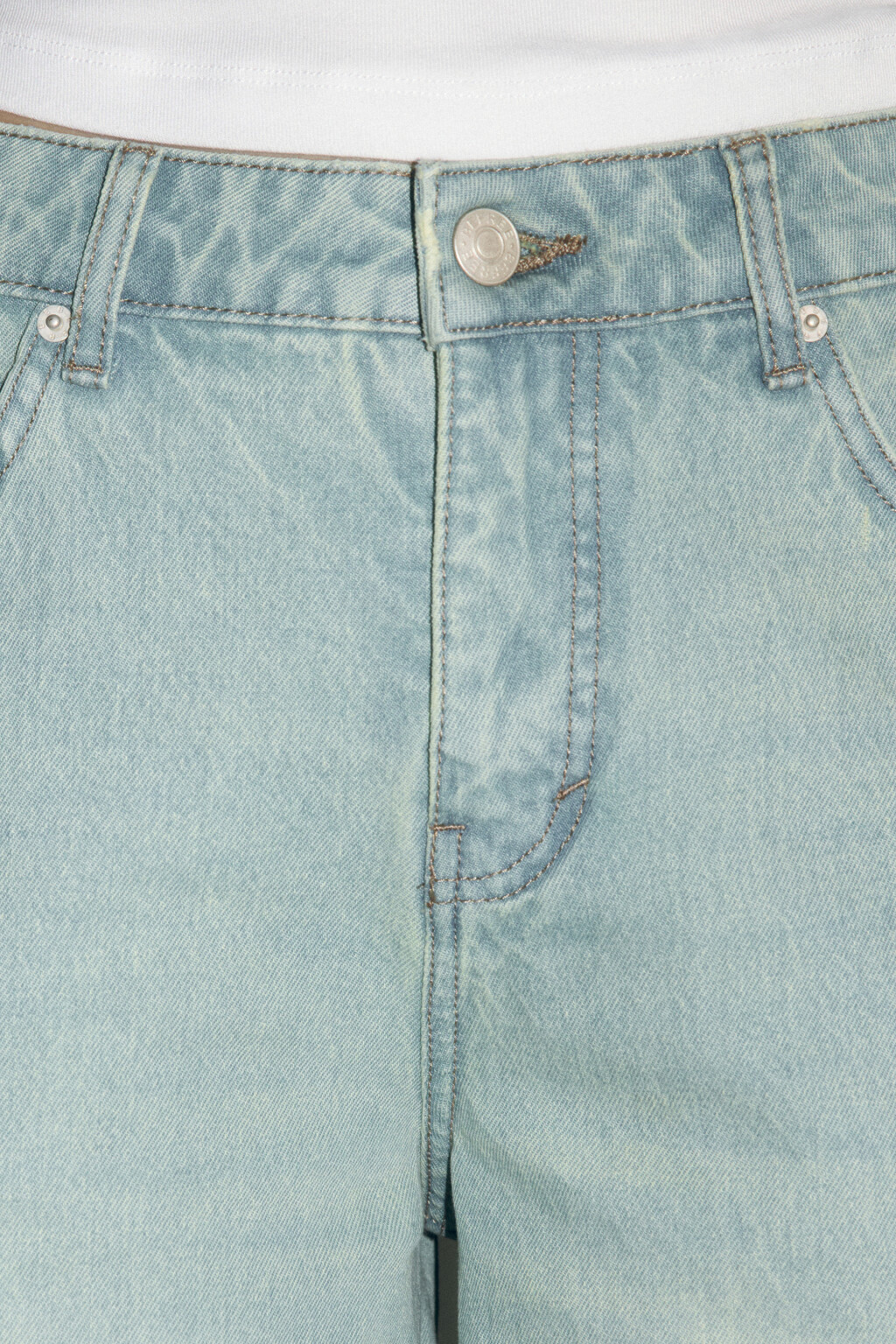 Джинсы wide leg со средней посадкой - цвет синий - 6